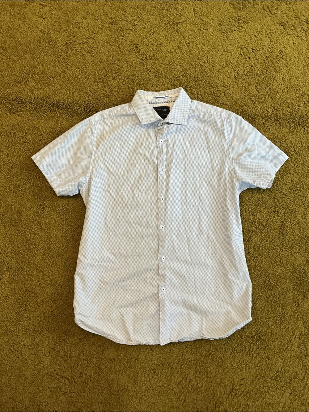 Cactus Light Blue Short-Sleeve Button-Down Shirt